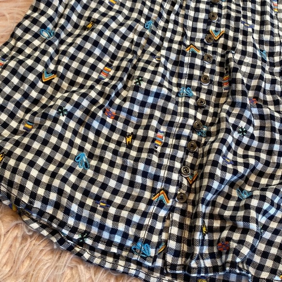 Anthropologie Pilcro Embroidered Gingham Button Down sz S - Picture 9 of 11